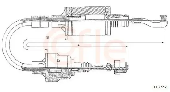 Seilzug, Kupplungsbetätigung COFLE 11.2552 Bild Seilzug, Kupplungsbetätigung COFLE 11.2552
