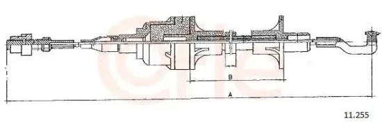 Seilzug, Kupplungsbetätigung COFLE 11.255 Bild Seilzug, Kupplungsbetätigung COFLE 11.255