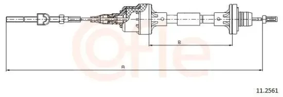 Seilzug, Kupplungsbetätigung COFLE 11.2561 Bild Seilzug, Kupplungsbetätigung COFLE 11.2561