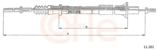 Seilzug, Kupplungsbetätigung COFLE 11.261 Bild Seilzug, Kupplungsbetätigung COFLE 11.261