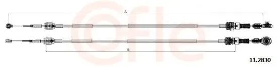Seilzug, Schaltgetriebe COFLE 11.2830 Bild Seilzug, Schaltgetriebe COFLE 11.2830