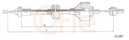 Seilzug, Kupplungsbetätigung COFLE 11.287 Bild Seilzug, Kupplungsbetätigung COFLE 11.287