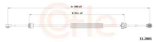 Seilzug, Schaltgetriebe COFLE 11.2881 Bild Seilzug, Schaltgetriebe COFLE 11.2881