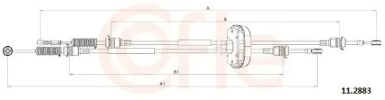 Seilzug, Schaltgetriebe COFLE 11.2883 Bild Seilzug, Schaltgetriebe COFLE 11.2883