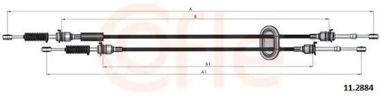 Seilzug, Schaltgetriebe COFLE 11.2884 Bild Seilzug, Schaltgetriebe COFLE 11.2884