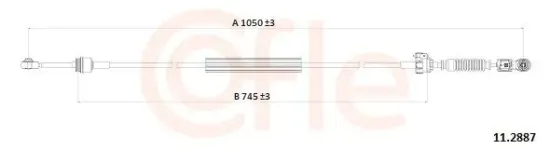 Seilzug, Schaltgetriebe COFLE 11.2888 Bild Seilzug, Schaltgetriebe COFLE 11.2888