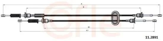 Seilzug, Schaltgetriebe COFLE 11.2891 Bild Seilzug, Schaltgetriebe COFLE 11.2891