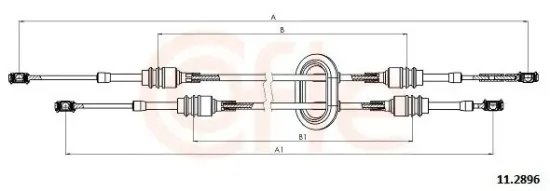 Seilzug, Schaltgetriebe COFLE 11.2896 Bild Seilzug, Schaltgetriebe COFLE 11.2896