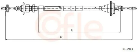 Seilzug, Kupplungsbetätigung COFLE 11.2911 Bild Seilzug, Kupplungsbetätigung COFLE 11.2911
