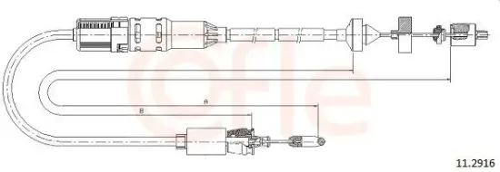 Seilzug, Kupplungsbetätigung COFLE 11.2916 Bild Seilzug, Kupplungsbetätigung COFLE 11.2916