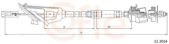 Seilzug, Kupplungsbetätigung COFLE 11.3014