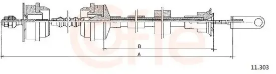 Seilzug, Kupplungsbetätigung COFLE 11.303 Bild Seilzug, Kupplungsbetätigung COFLE 11.303