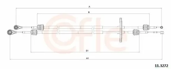 Seilzug, Schaltgetriebe COFLE 11.3272 Bild Seilzug, Schaltgetriebe COFLE 11.3272