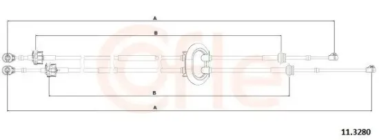 Seilzug, Schaltgetriebe COFLE 11.3280 Bild Seilzug, Schaltgetriebe COFLE 11.3280