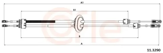 Seilzug, Schaltgetriebe COFLE 92.11.3290 Bild Seilzug, Schaltgetriebe COFLE 92.11.3290