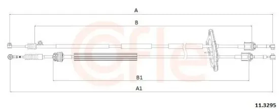 Seilzug, Schaltgetriebe COFLE 11.3295 Bild Seilzug, Schaltgetriebe COFLE 11.3295