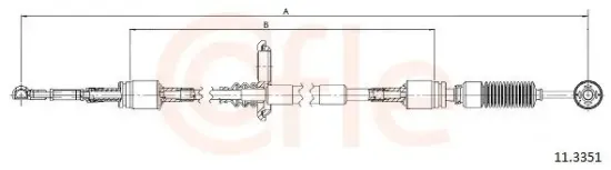 Seilzug, Schaltgetriebe COFLE 11.3351 Bild Seilzug, Schaltgetriebe COFLE 11.3351