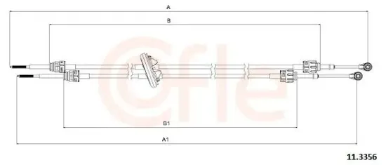 Seilzug, Schaltgetriebe COFLE 11.3356 Bild Seilzug, Schaltgetriebe COFLE 11.3356