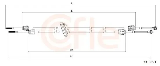 Seilzug, Schaltgetriebe COFLE 11.3357 Bild Seilzug, Schaltgetriebe COFLE 11.3357