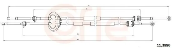 Seilzug, Schaltgetriebe COFLE 11.3880 Bild Seilzug, Schaltgetriebe COFLE 11.3880