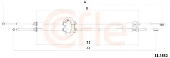 Seilzug, Schaltgetriebe COFLE 11.3882 Bild Seilzug, Schaltgetriebe COFLE 11.3882