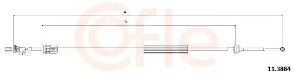 Seilzug, Schaltgetriebe rechts COFLE 11.3884