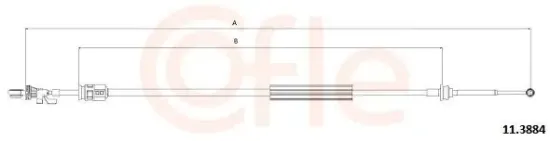 Seilzug, Schaltgetriebe rechts COFLE 11.3884 Bild Seilzug, Schaltgetriebe rechts COFLE 11.3884