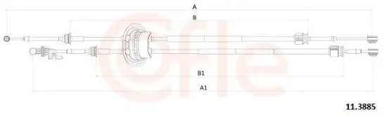Seilzug, Schaltgetriebe COFLE 11.3885 Bild Seilzug, Schaltgetriebe COFLE 11.3885