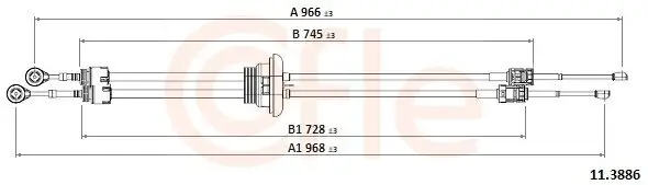 Seilzug, Schaltgetriebe COFLE 11.3886