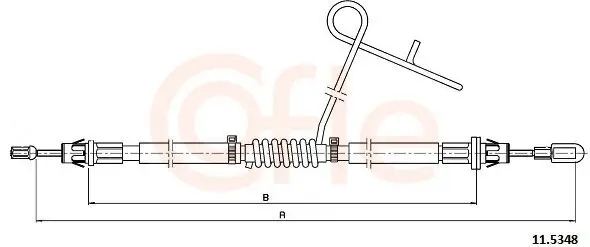 Seilzug, Feststellbremse hinten rechts COFLE 11.5348