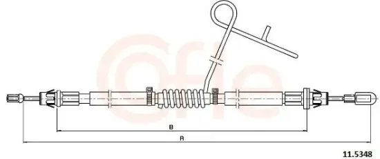 Seilzug, Feststellbremse hinten rechts COFLE 11.5348 Bild Seilzug, Feststellbremse hinten rechts COFLE 11.5348