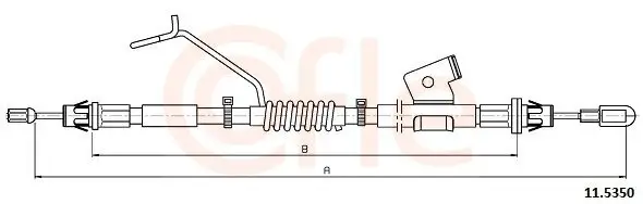 Seilzug, Feststellbremse hinten links COFLE 11.5350