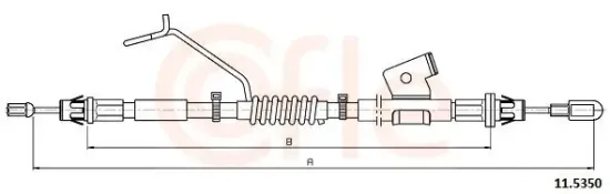 Seilzug, Feststellbremse hinten links COFLE 11.5350 Bild Seilzug, Feststellbremse hinten links COFLE 11.5350