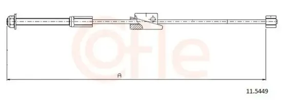 Seilzug, Feststellbremse vorne COFLE 11.5449 Bild Seilzug, Feststellbremse vorne COFLE 11.5449