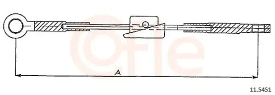 Seilzug, Feststellbremse vorne COFLE 11.5451 Bild Seilzug, Feststellbremse vorne COFLE 11.5451