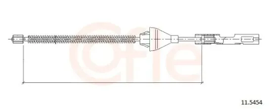 Seilzug, Feststellbremse hinten COFLE 11.5454 Bild Seilzug, Feststellbremse hinten COFLE 11.5454