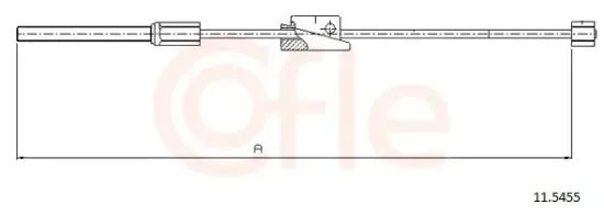Seilzug, Feststellbremse vorne COFLE 11.5455 Bild Seilzug, Feststellbremse vorne COFLE 11.5455