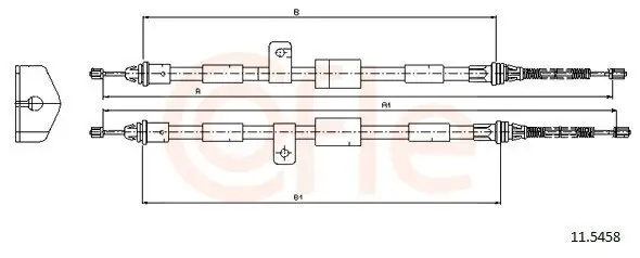 Seilzug, Feststellbremse hinten COFLE 11.5458