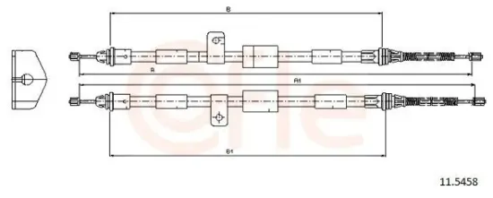 Seilzug, Feststellbremse hinten COFLE 11.5458 Bild Seilzug, Feststellbremse hinten COFLE 11.5458