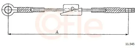 Seilzug, Feststellbremse vorne COFLE 11.545 Bild Seilzug, Feststellbremse vorne COFLE 11.545