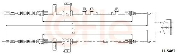 Seilzug, Feststellbremse hinten COFLE 11.5467