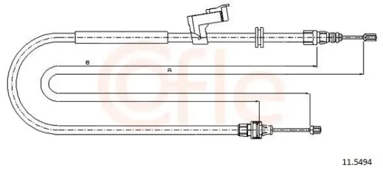 Seilzug, Feststellbremse hinten links COFLE 11.5494 Bild Seilzug, Feststellbremse hinten links COFLE 11.5494