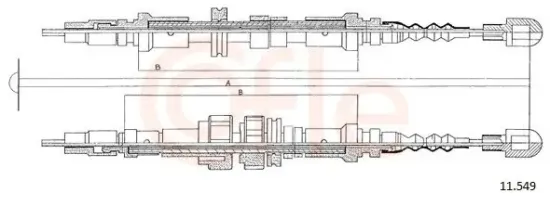 Seilzug, Feststellbremse hinten COFLE 11.549 Bild Seilzug, Feststellbremse hinten COFLE 11.549