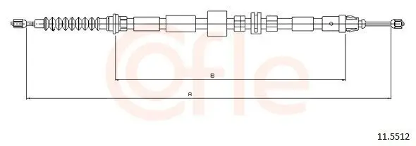 Seilzug, Feststellbremse hinten links hinten rechts COFLE 11.5512