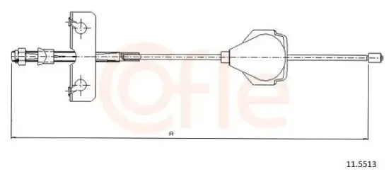 Seilzug, Feststellbremse vorne COFLE 11.5513 Bild Seilzug, Feststellbremse vorne COFLE 11.5513