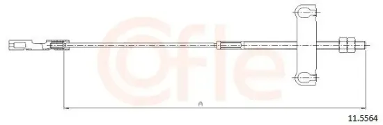 Seilzug, Feststellbremse Mitte COFLE 11.5564 Bild Seilzug, Feststellbremse Mitte COFLE 11.5564