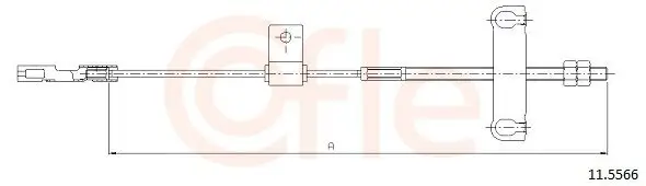 Seilzug, Feststellbremse Mitte COFLE 11.5566
