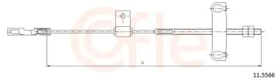 Seilzug, Feststellbremse Mitte COFLE 11.5566 Bild Seilzug, Feststellbremse Mitte COFLE 11.5566