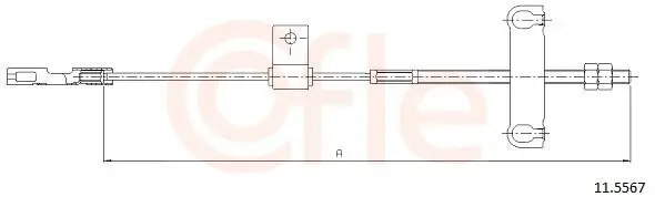 Seilzug, Feststellbremse Mitte COFLE 11.5567