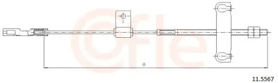 Seilzug, Feststellbremse Mitte COFLE 11.5567 Bild Seilzug, Feststellbremse Mitte COFLE 11.5567